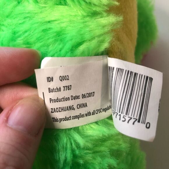 Kelly toy lion plush stuffed animal lime green neon pink mane 10 Inch wild - Picture 6 of 11